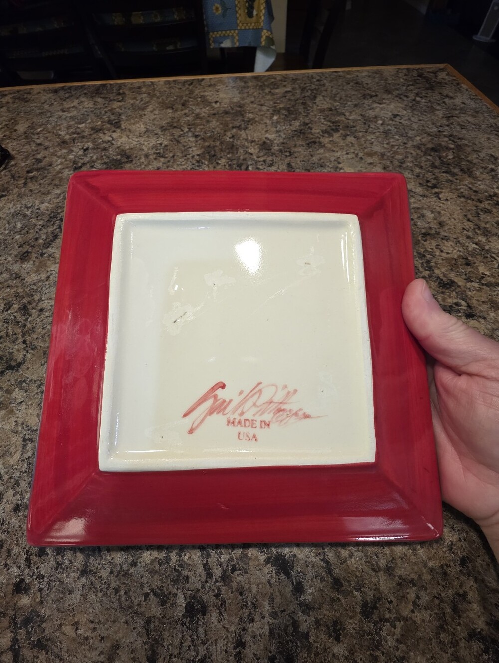 Gail Pittman Ceramic Square Small Platter - Picture 2 of 5